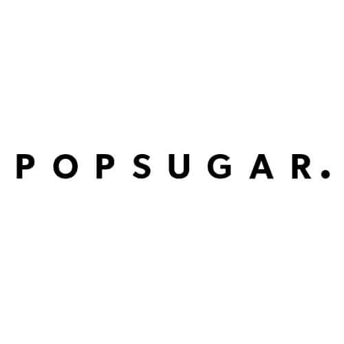 POPSUGAR logo in black text on a white background