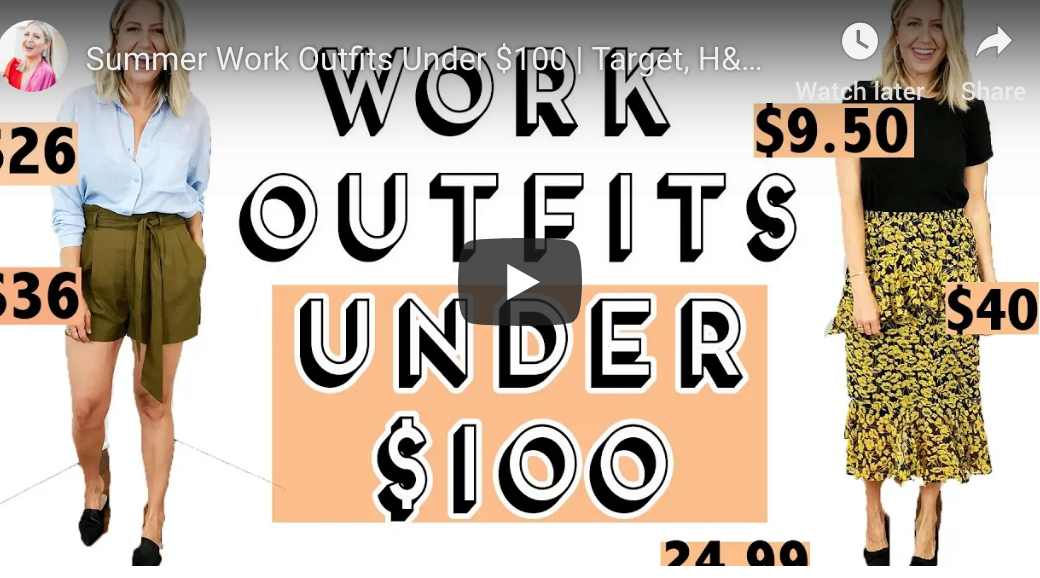 “Summer Work Outfits Under $100 + Giveaway!” video on my Lindsay’s Latest channel!