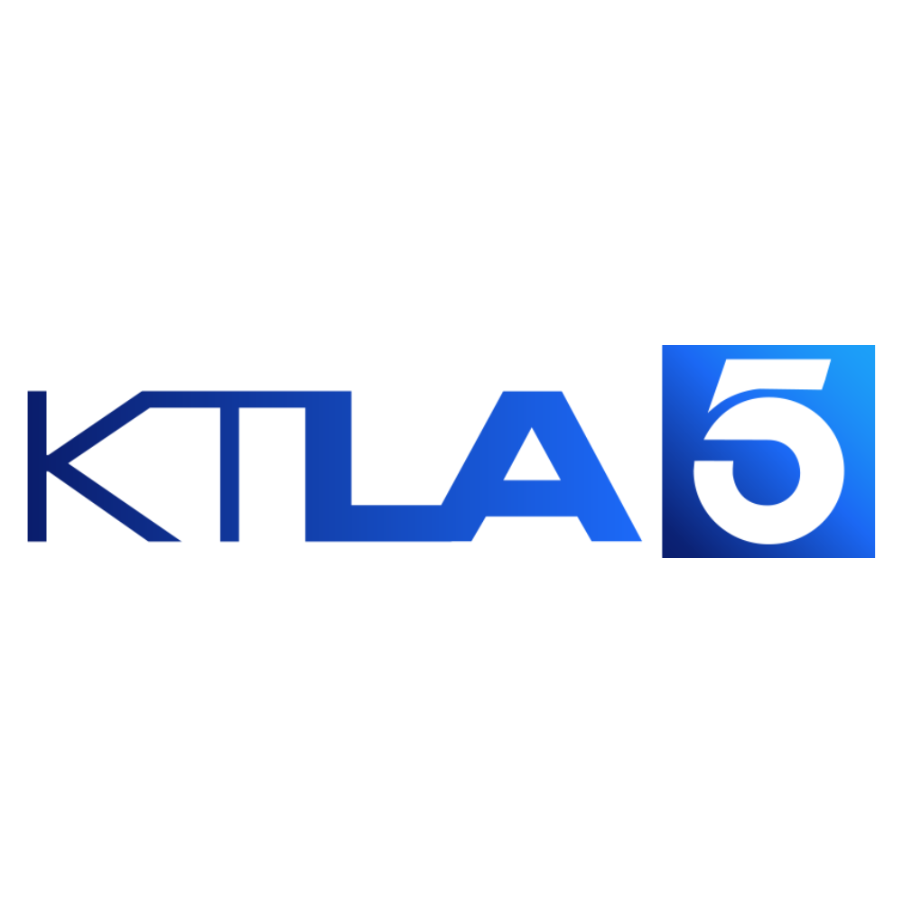KTLA 5 logo in blue and white colors.
