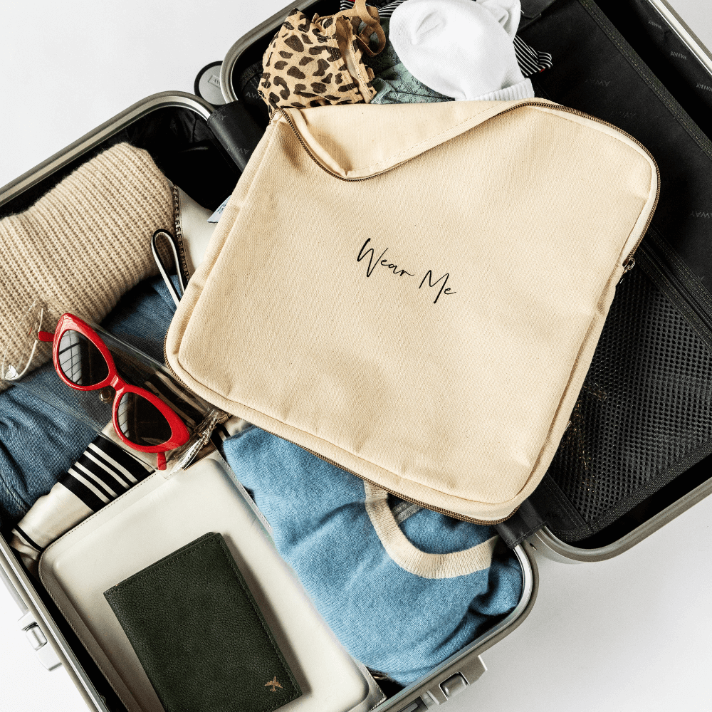 Lindsay albanese two-sided travel laundry bag stores your cleans on one side and your dirty clothes on the other side and in one convenient pouch. Like a packing cube but better