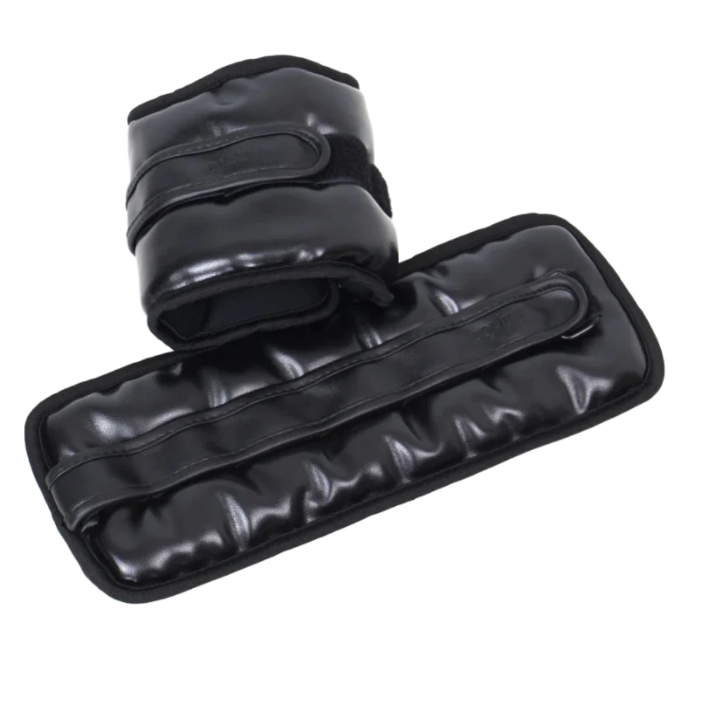 Uwraps weighted ankle and wrist wraps for enhanced workouts and calorie burning, black color fitness accessory.
