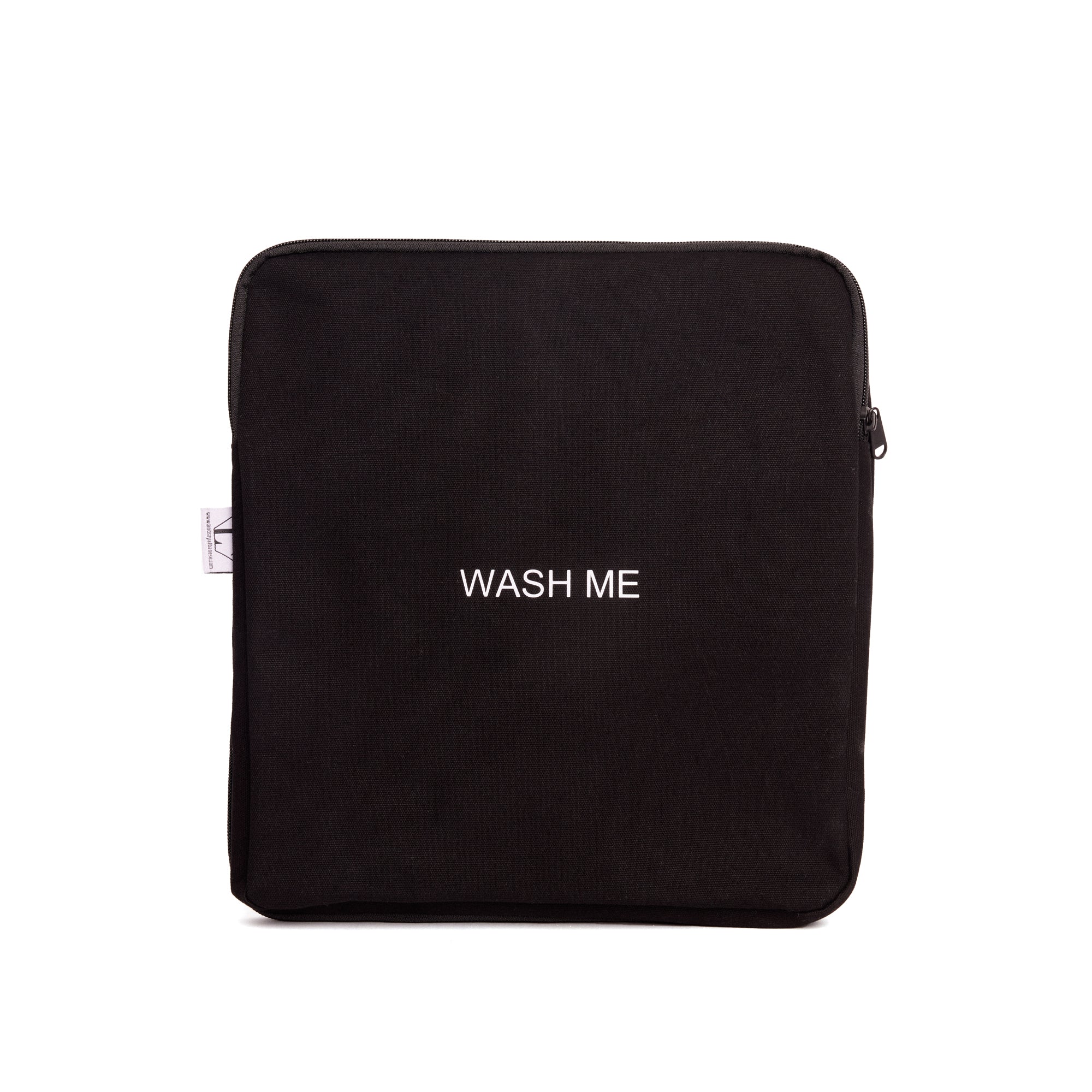 Two sided travel black laundry bag stores your clean and dirty clothes separate and in one convenient pouch when you travel