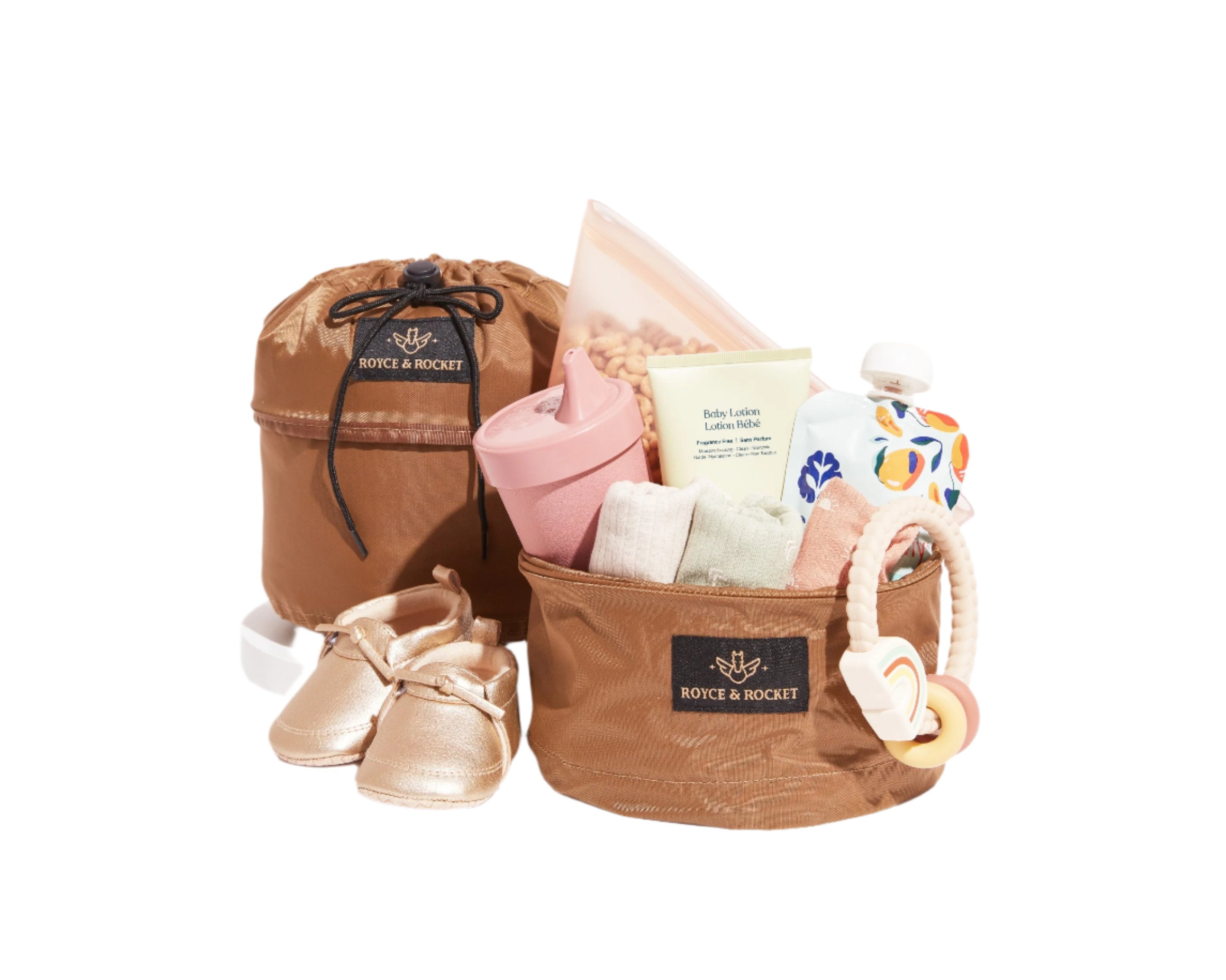 2 tobacco travel organizers. One closed and one opened with various items displayed.