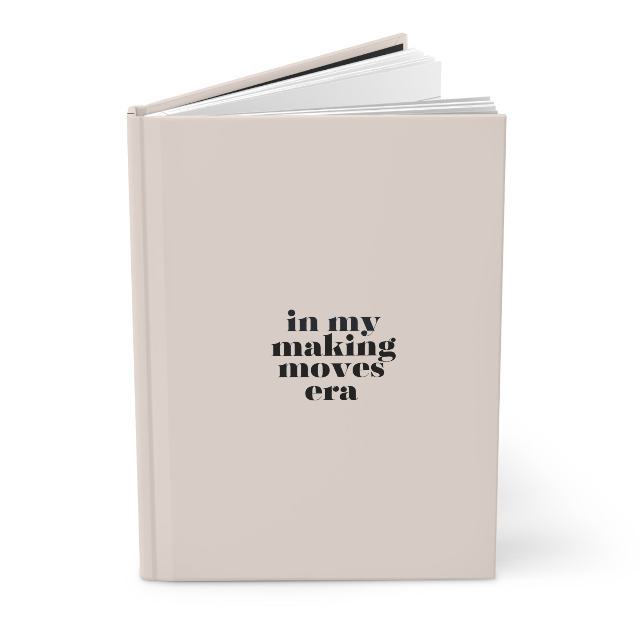 High-quality motivational hardcover journal with "In My Making Moves Era" cover, ideal for note-taking, daily reflections, and dream building.