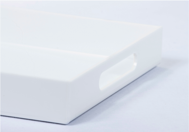Statement Home white acrylic serving tray