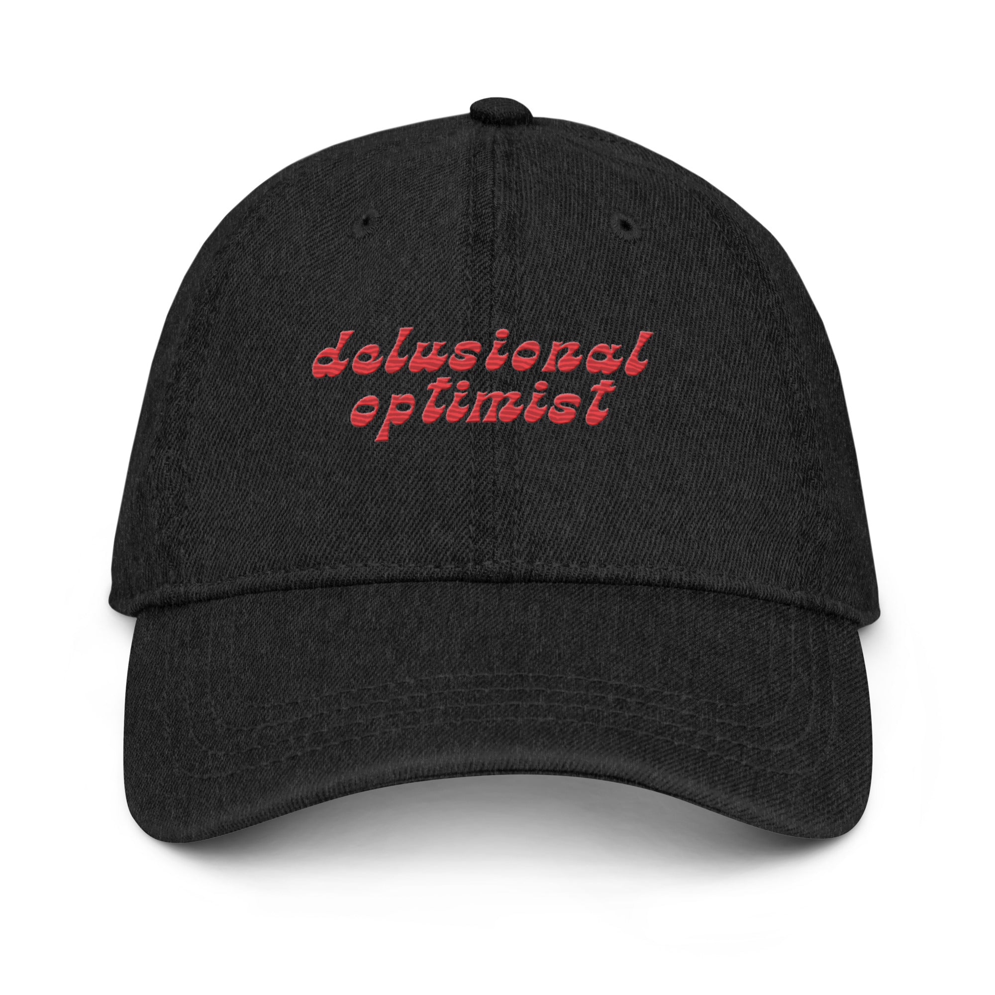 Delusional Optimist - Embroidered Denim Hat