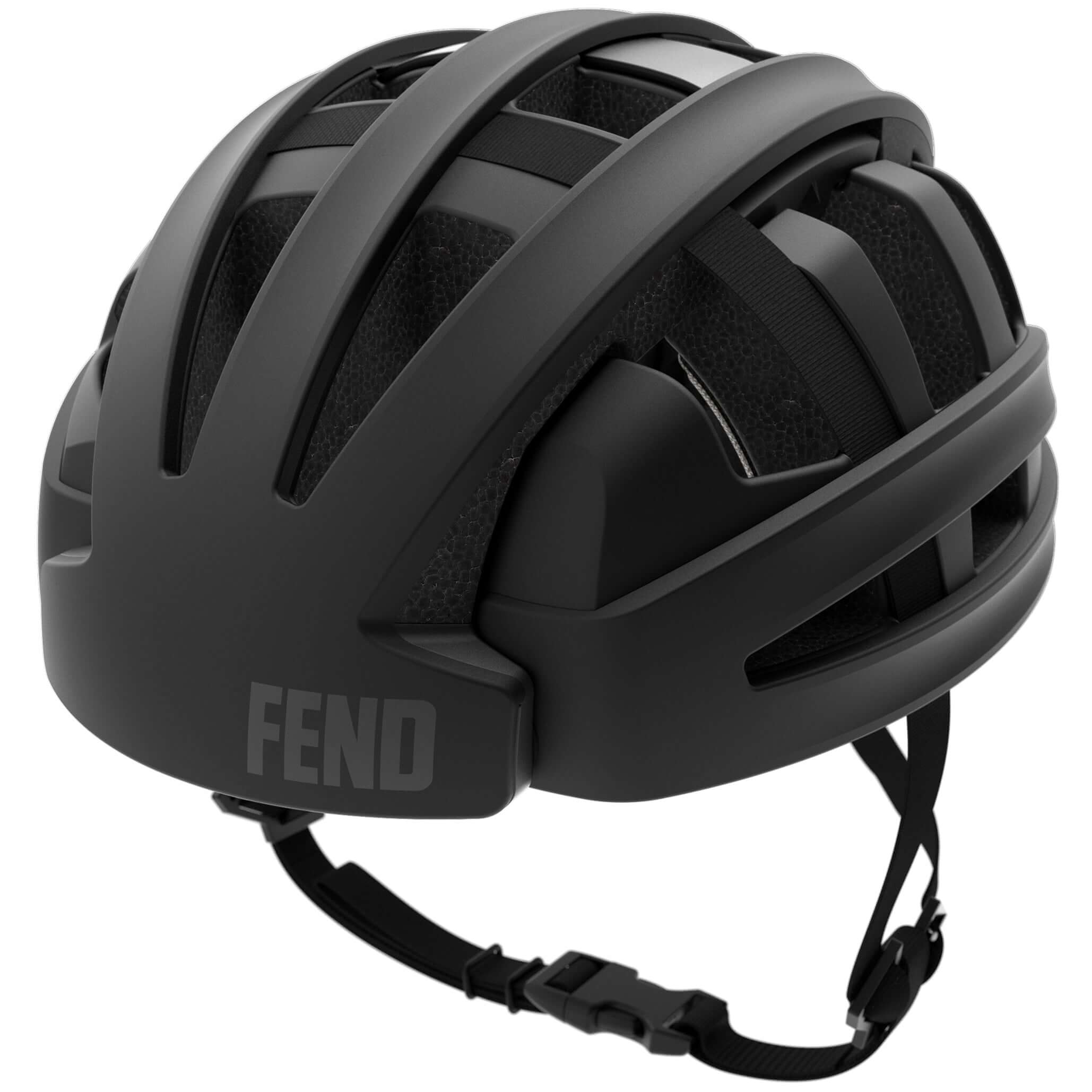 Fend collapsible cycling helmet in black