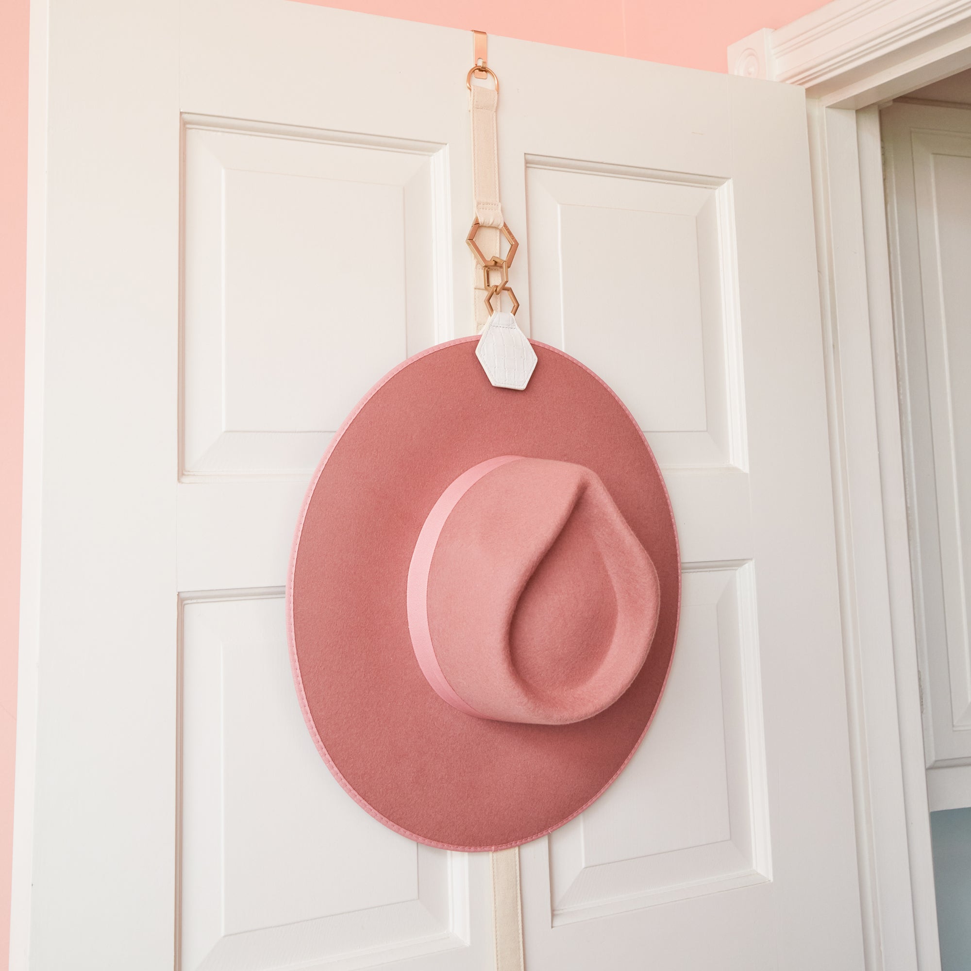  the collector hat organizer organizes your hats like a hat rack on your door