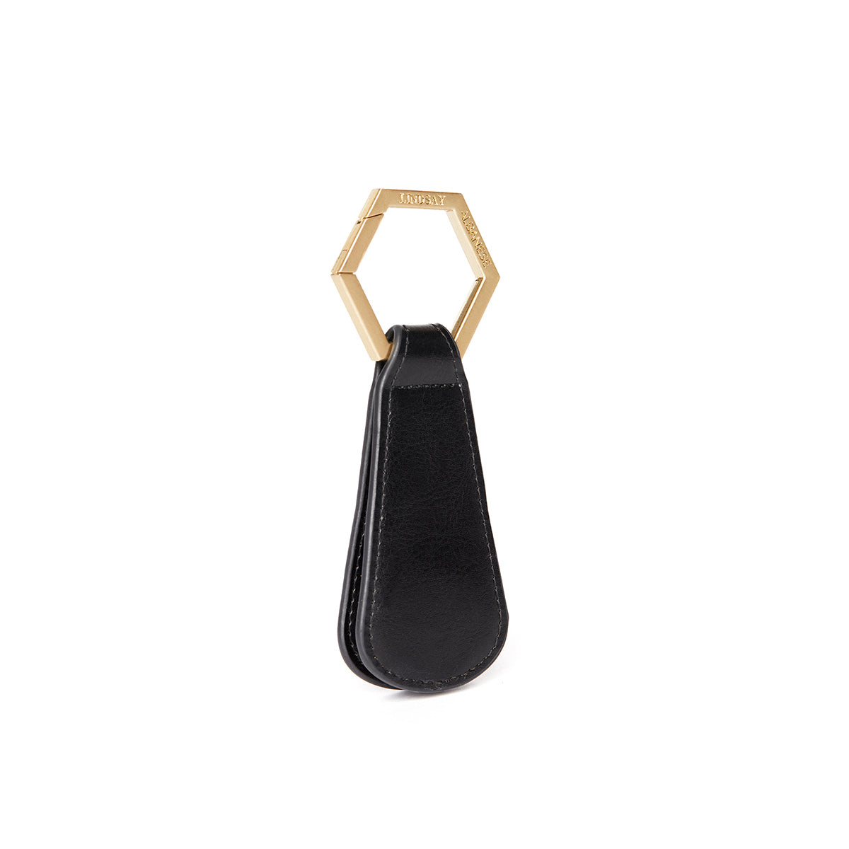 The Drop TOPTOTE hat clip comes in faux leather made from cactus with brushed gold hardware 