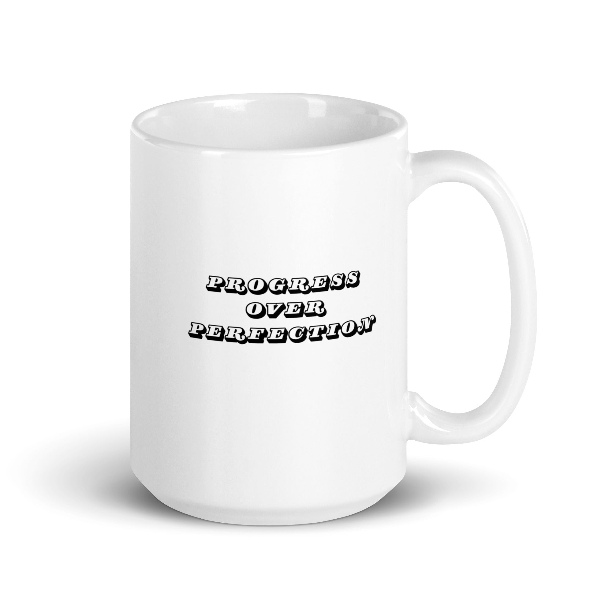 'Progress over Perfection' 15 oz Mug